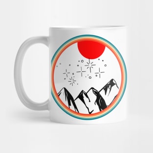 Rainbow retro Mountain Mug